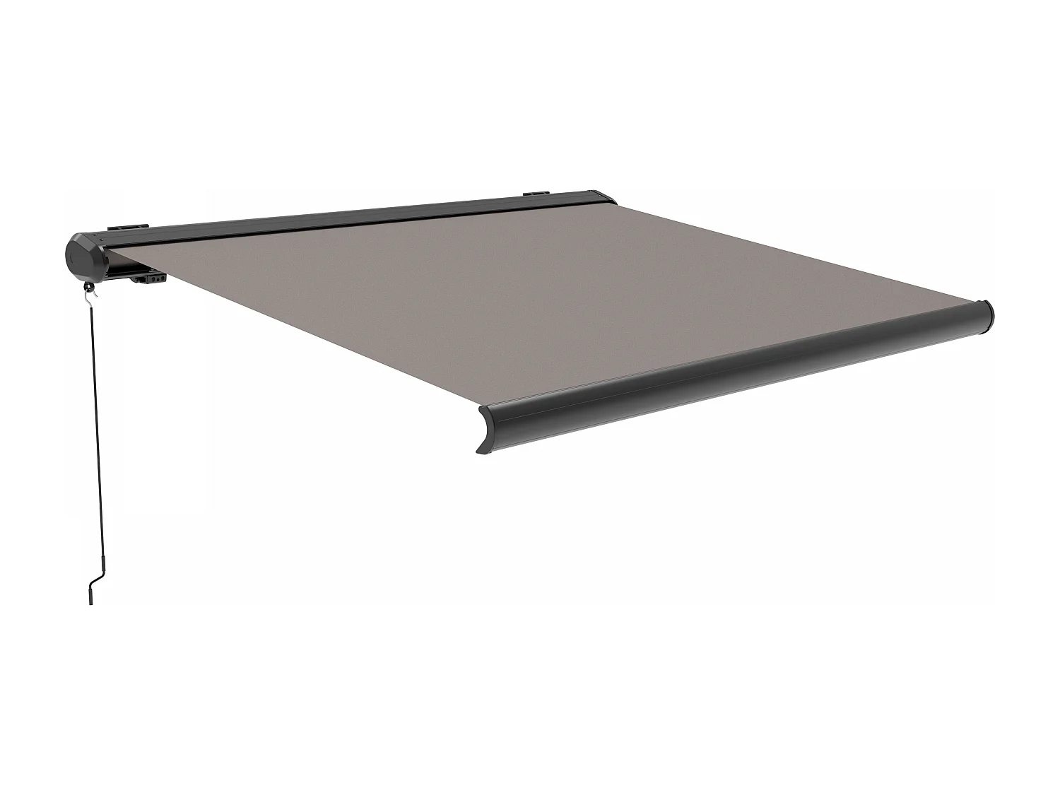 Store banne coffre integral 2.95x2.5m aluminium taupe