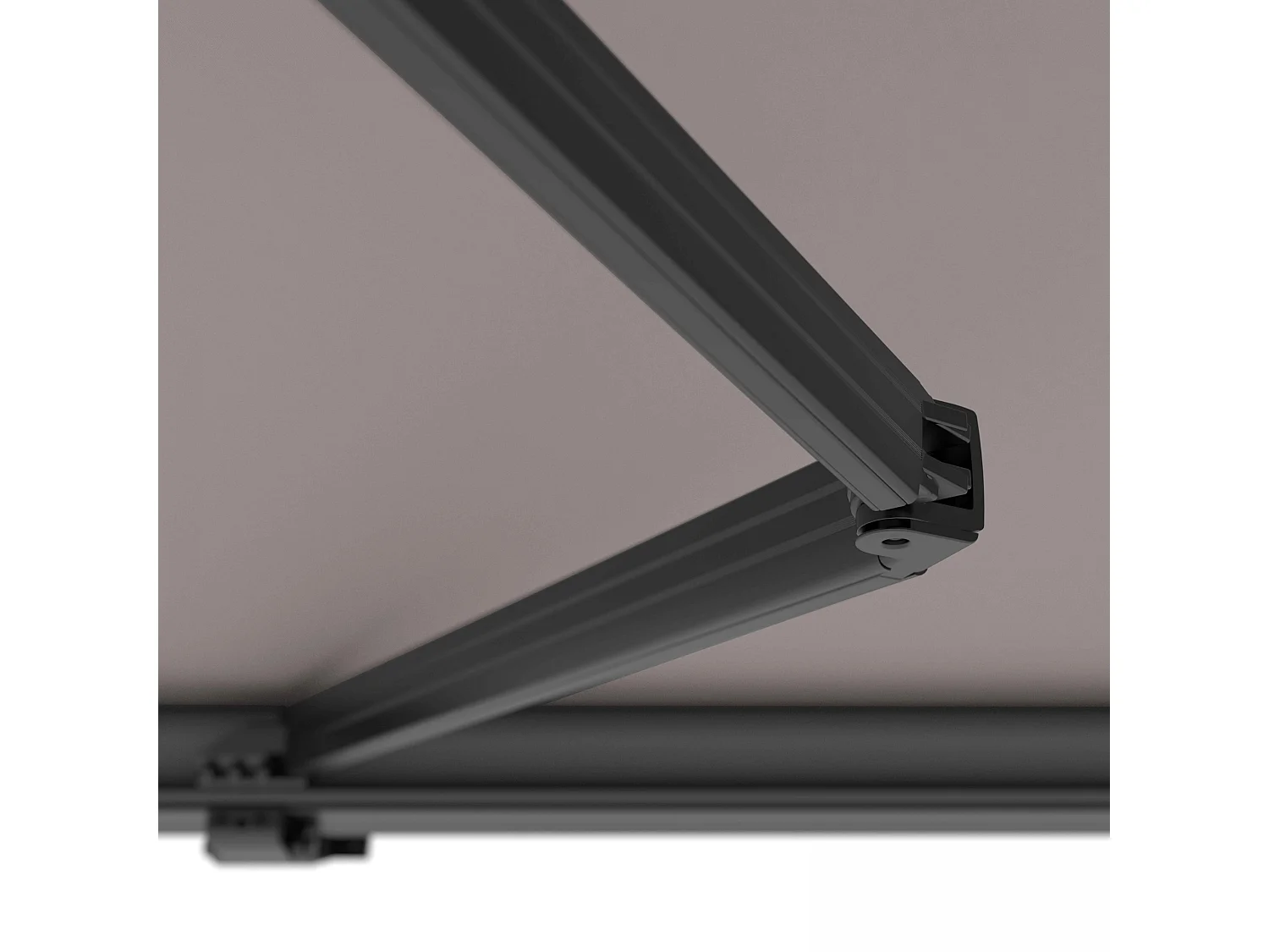 Store banne coffre integral 2.95x2.5m aluminium taupe