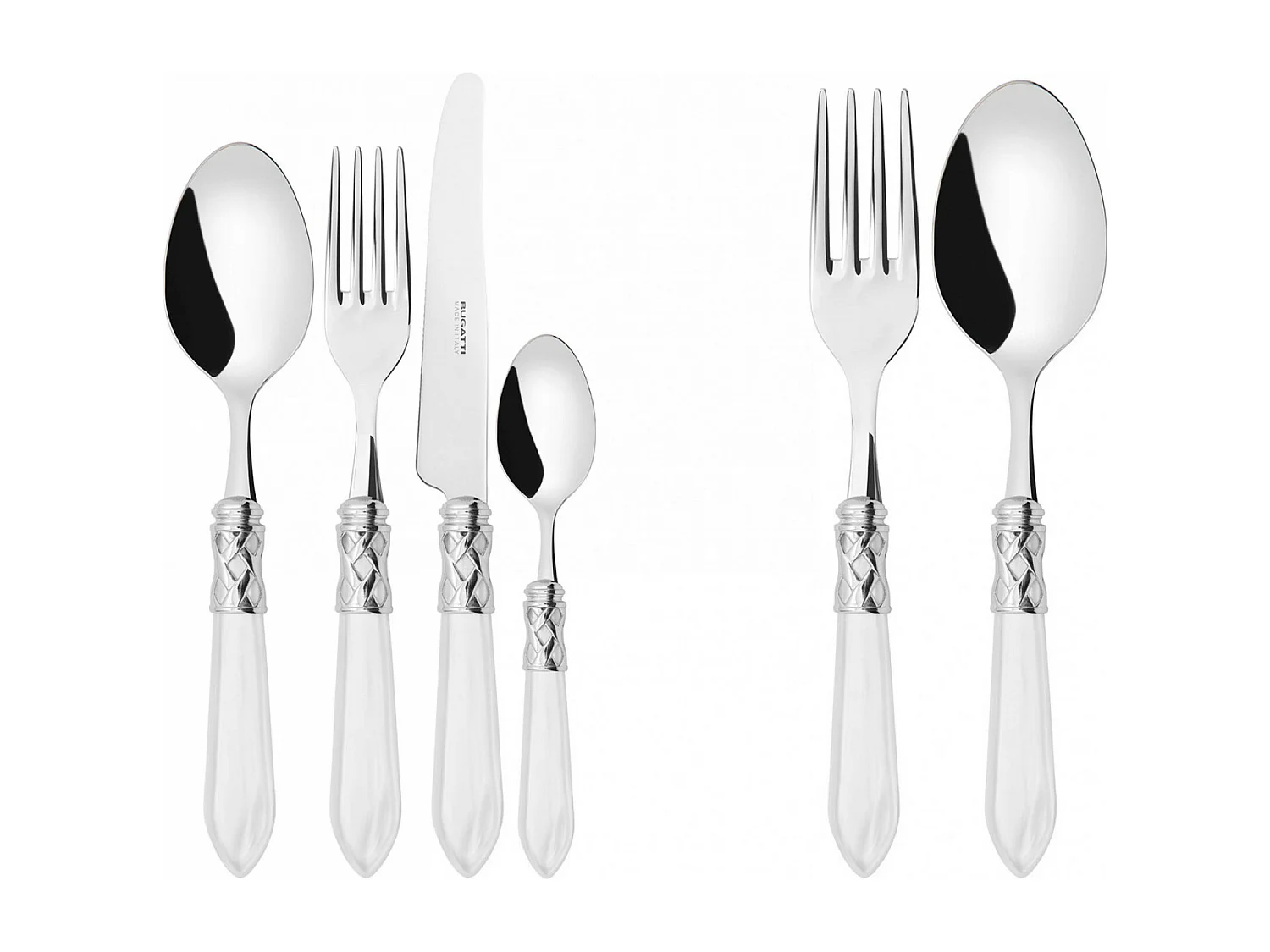 ALADDIN color bianco ghiera cromata set 50pz scatola gallery