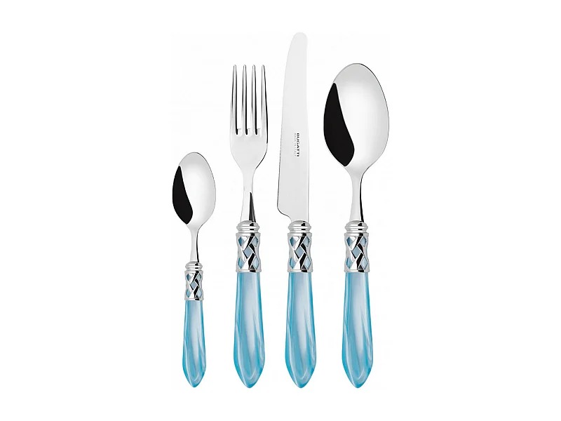 ALADDIN juego anillos cromados 24pzs color azul cielo en caja galería