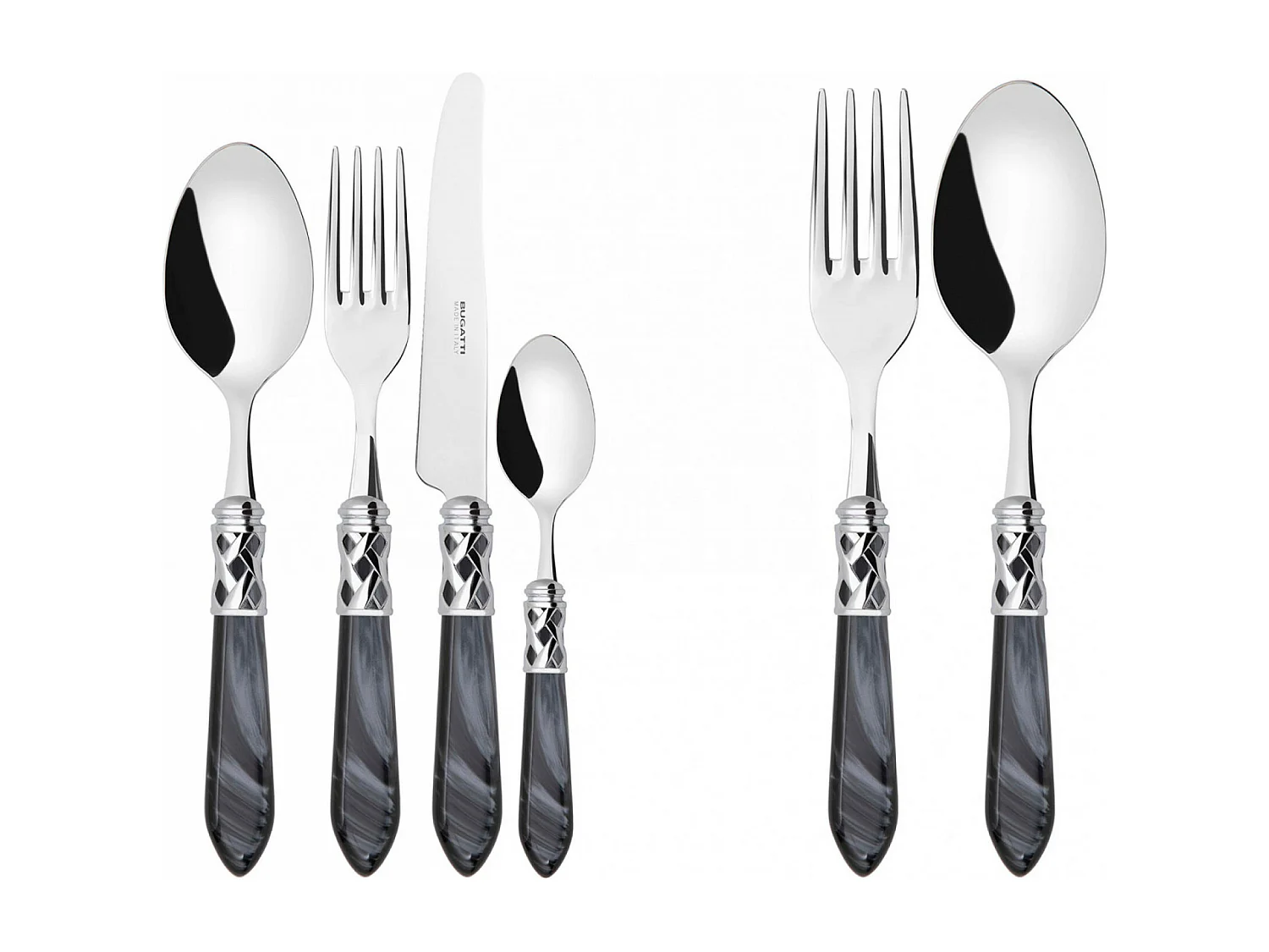 ALADDIN juego de anillos de plata antigua color negro caja de galería de 50 piezas