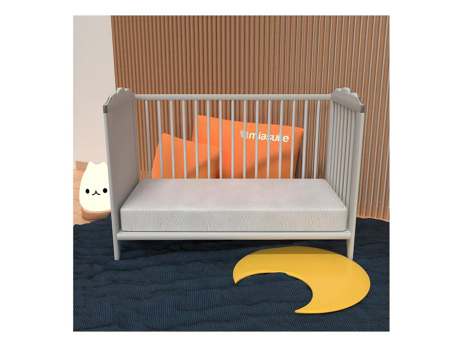 Matratze für Wiege 50x135 - Höhe 14 cm, Waterfoam, Abziehbar, Milbenhemmend | Sim