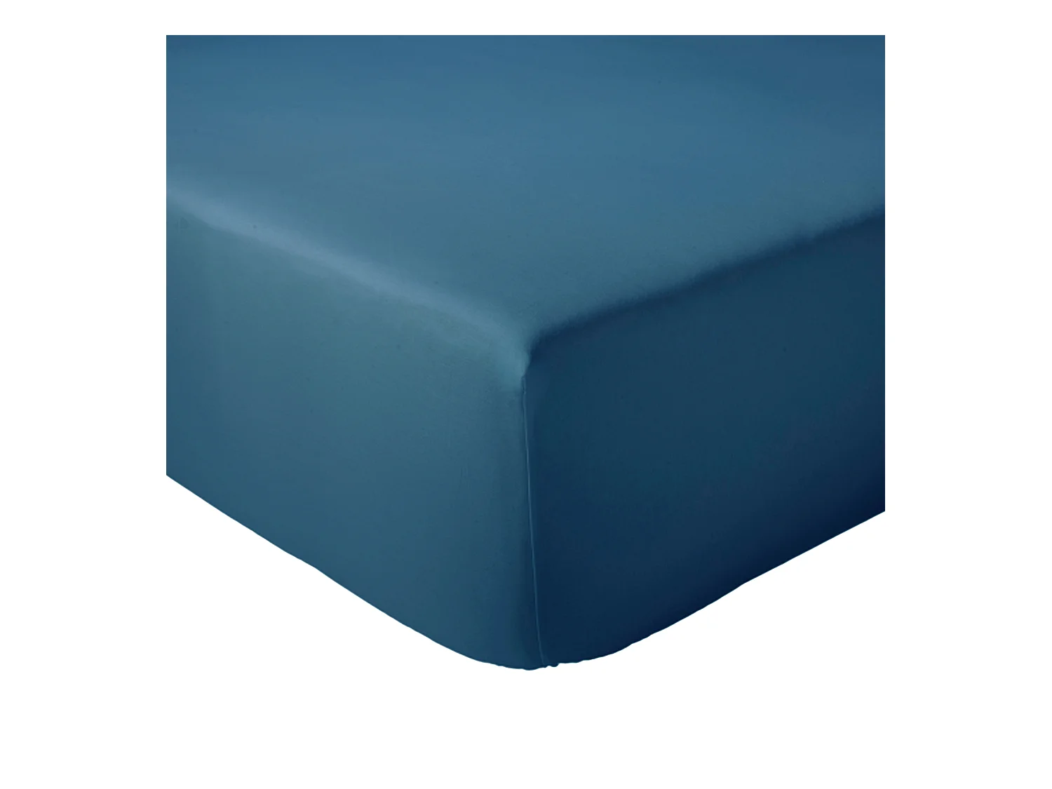 Drap housse 80x200 cm bonnet 40 cm percale de coton PASSION PERCALE bleu Cobalt