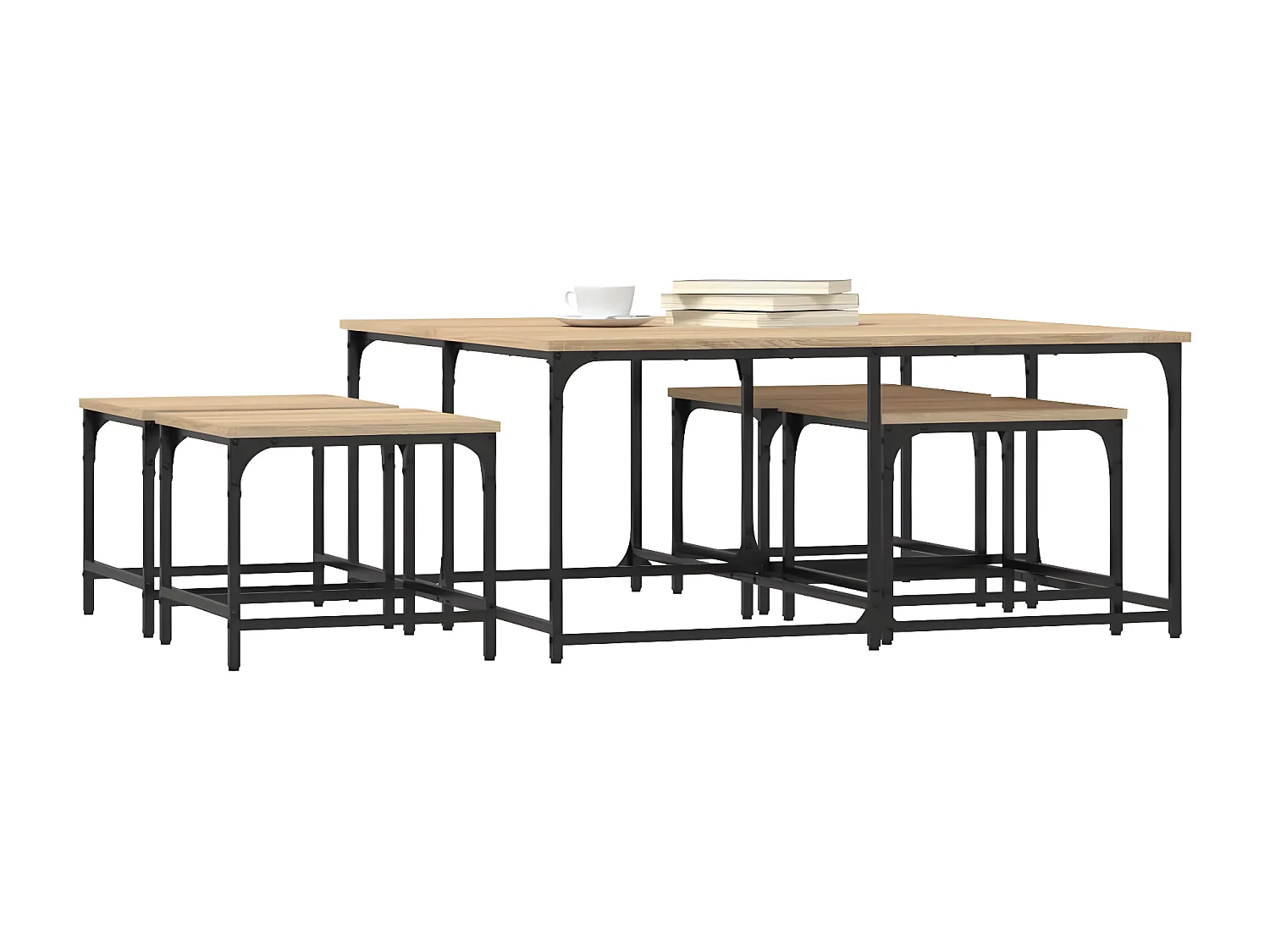 Tables basses gigognes 5 pcs chêne sonoma bois d'ingénierie