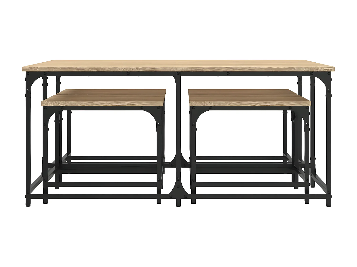 Tables basses gigognes 5 pcs chêne sonoma bois d'ingénierie