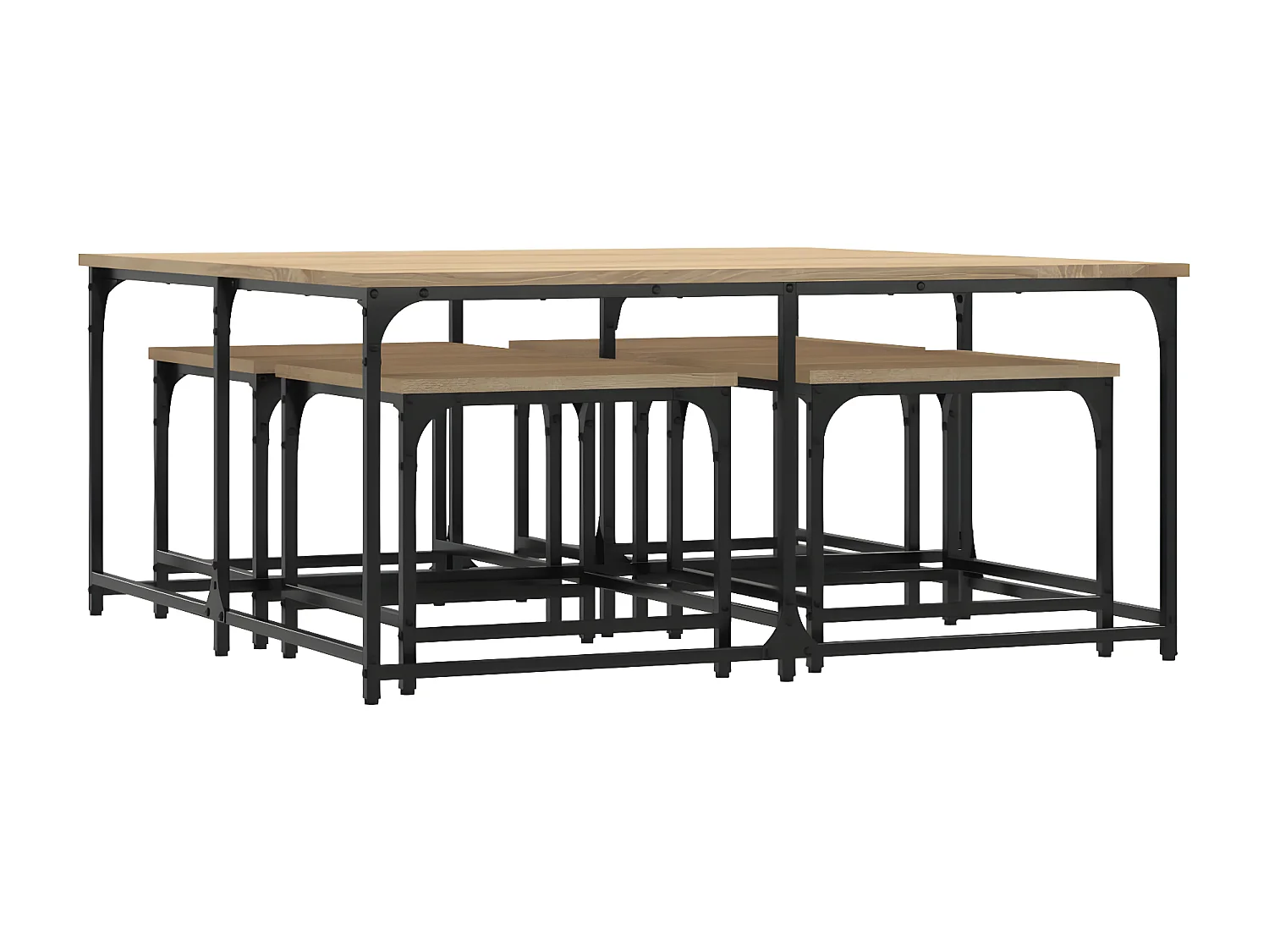 Tables basses gigognes 5 pcs chêne sonoma bois d'ingénierie