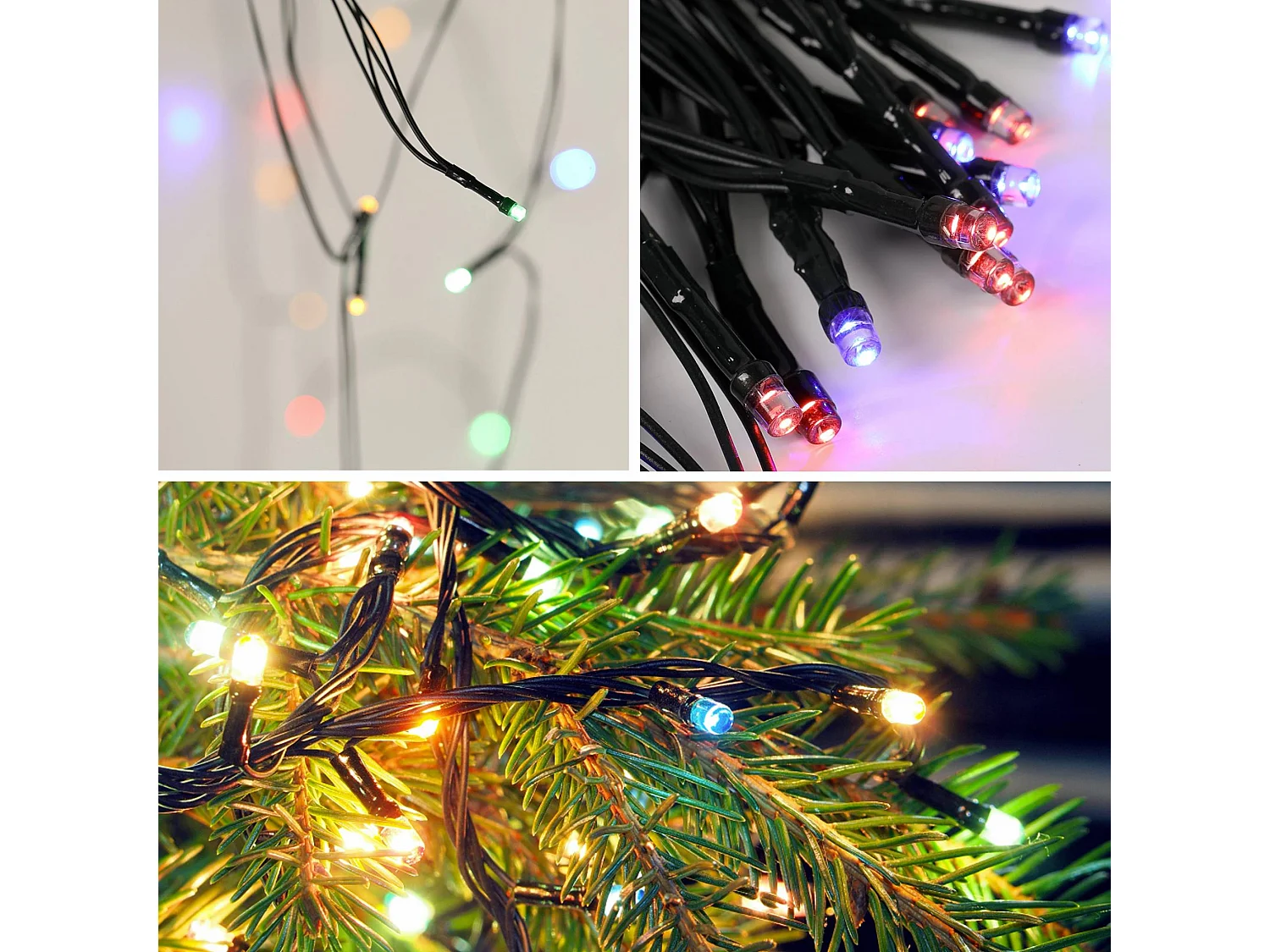 Guirlande lumineuse solaire. Classe énergétique A+++. couleur LED : multicolore. guirlande d'extérieur