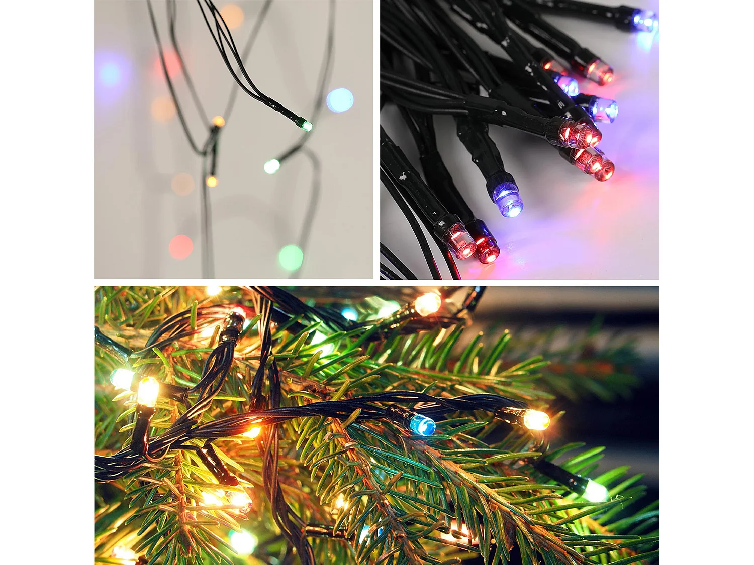 Guirlande lumineuse solaire. Classe énergétique A+++. couleur LED : multicolore. guirlande d'extérieur