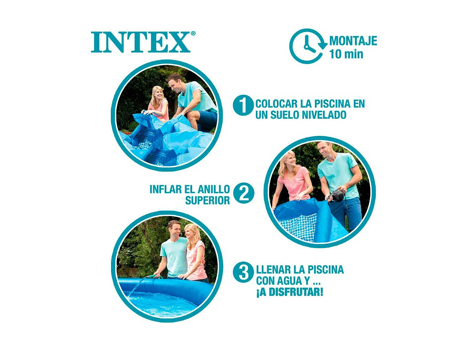 Intex 28122 Aufstellpool Easy-Pool Set Quick Up Aufblasbar Rund 305x76
