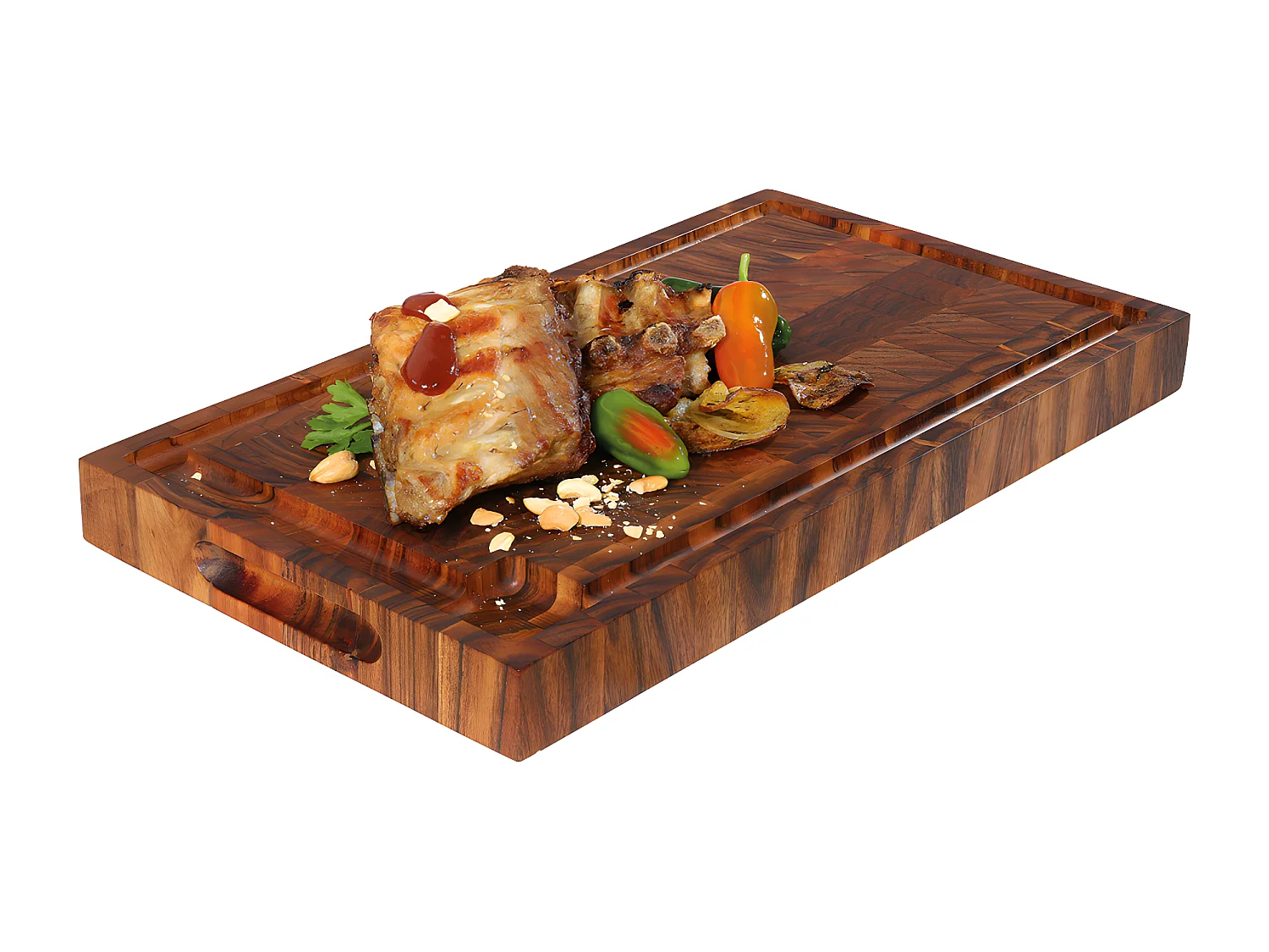 Bloc de boucher en Acacia 45x25x4 cm