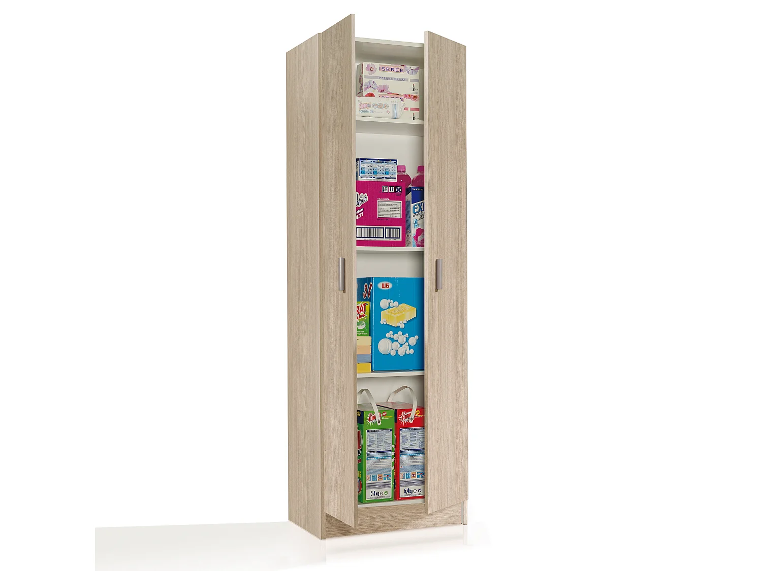 Auxiliar de melamina de carvalho multiuso 180x59 - Armazenamento versátil