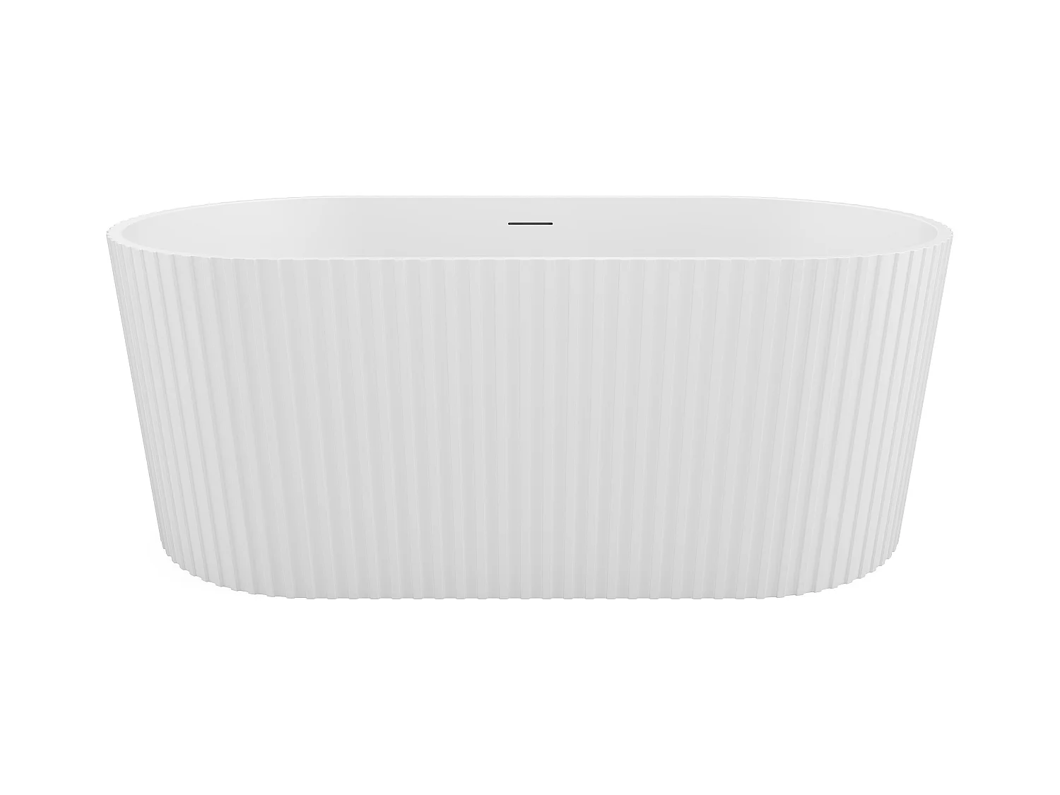 Wanna wolnostojąca akrylowa ryflowana - Biały mat - 220 l - 150 x 75 x 58 cm - ALIENA