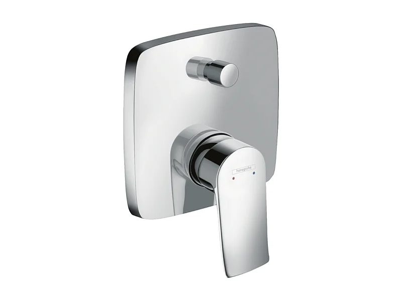 Façade carrée mitigeur bain douche encastré 2 sorties HANSGROHE Metris chromé