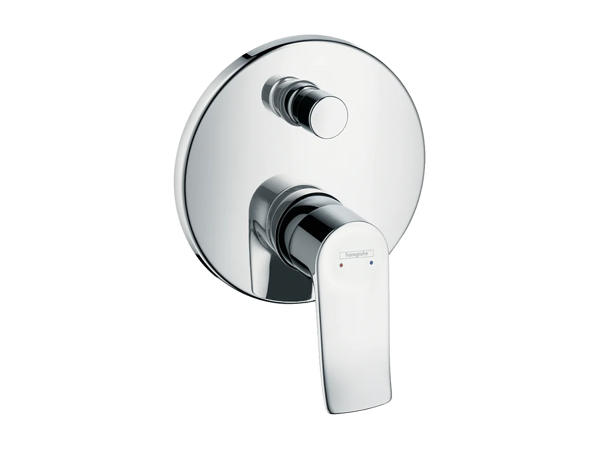 Façade ronde mitigeur bain douche encastré 2 sorties HANSGROHE Metris chromé