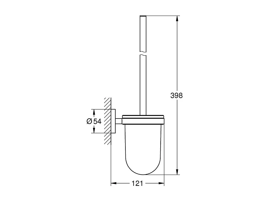 Porte balai WC GROHE Sstart noir mat + colle GROHE QuickGlue