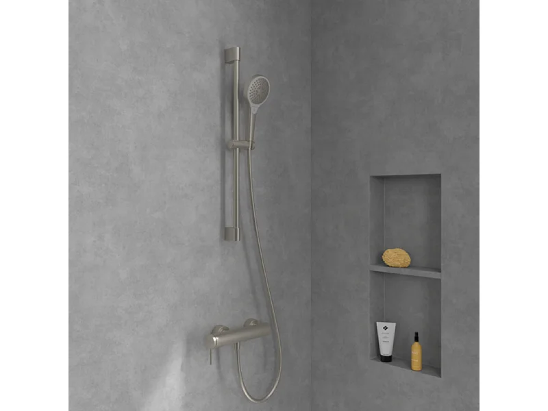 Mitigeur mécanique douche VILLEROY ET BOCH Loop & Friends Brushed Nickel Matt