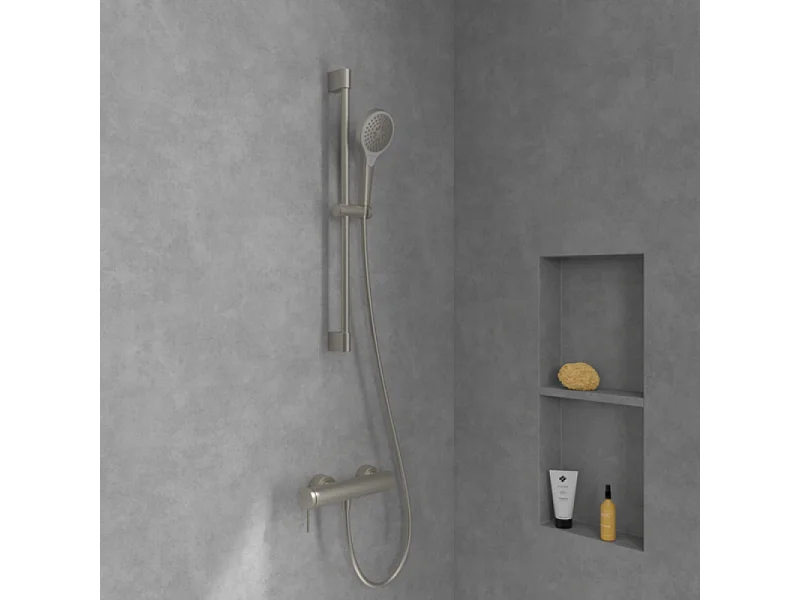Mitigeur mécanique douche VILLEROY ET BOCH Loop & Friends Brushed Nickel Matt