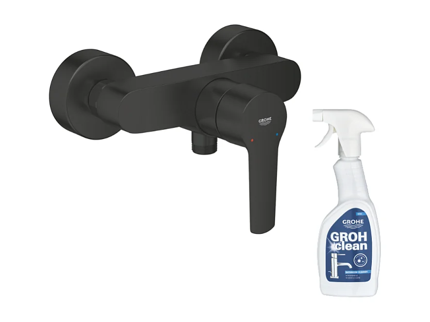 Mitigeur de douche mécanique  GROHE Start noir mat + nettoyant