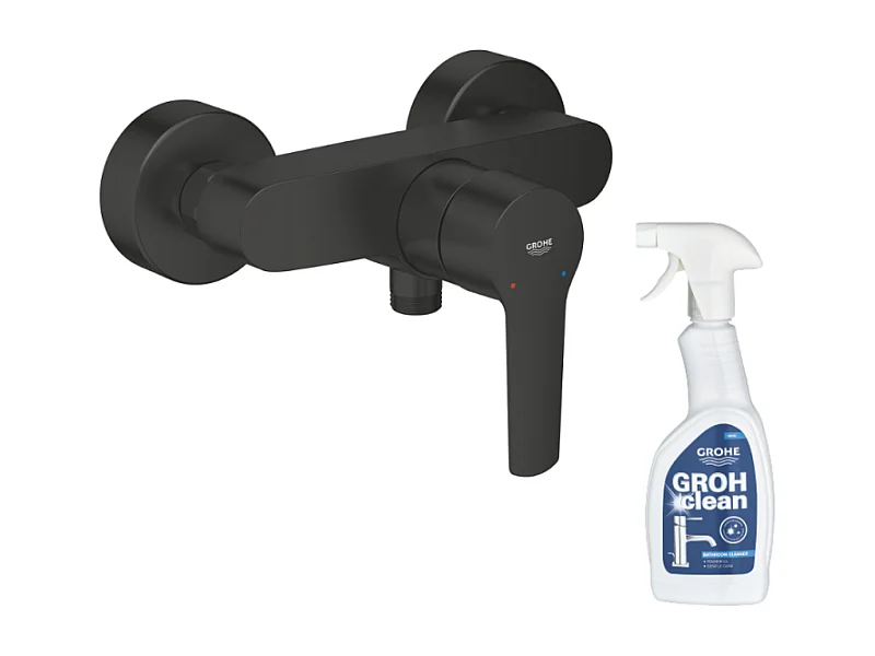 Mitigeur de douche mécanique  GROHE Start noir mat + nettoyant