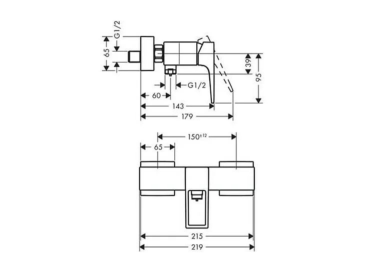 Mitigeur douche mécanique poignée étrier HANSGROHE Metropol chromé + nettoyant Briochin