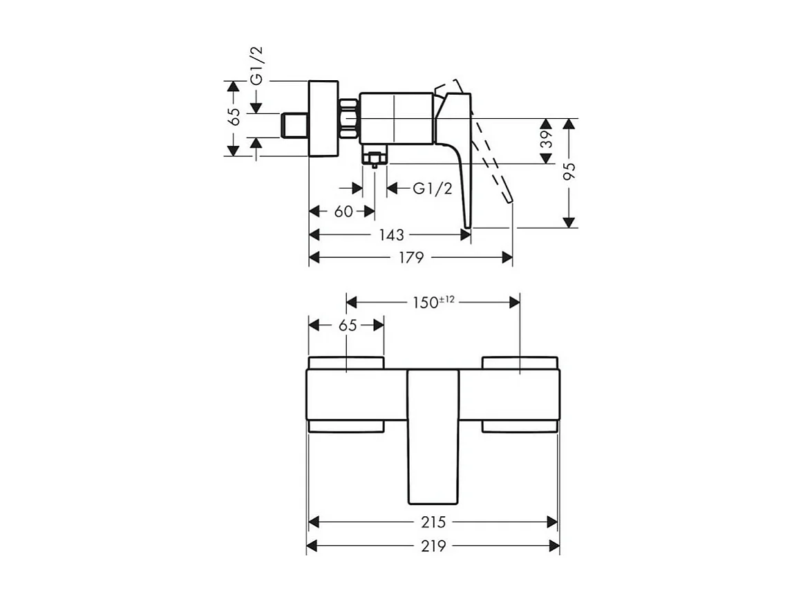 Mitigeur douche mécanique HANSGROHE Metropol noir chromé brossé + nettoyant Briochin