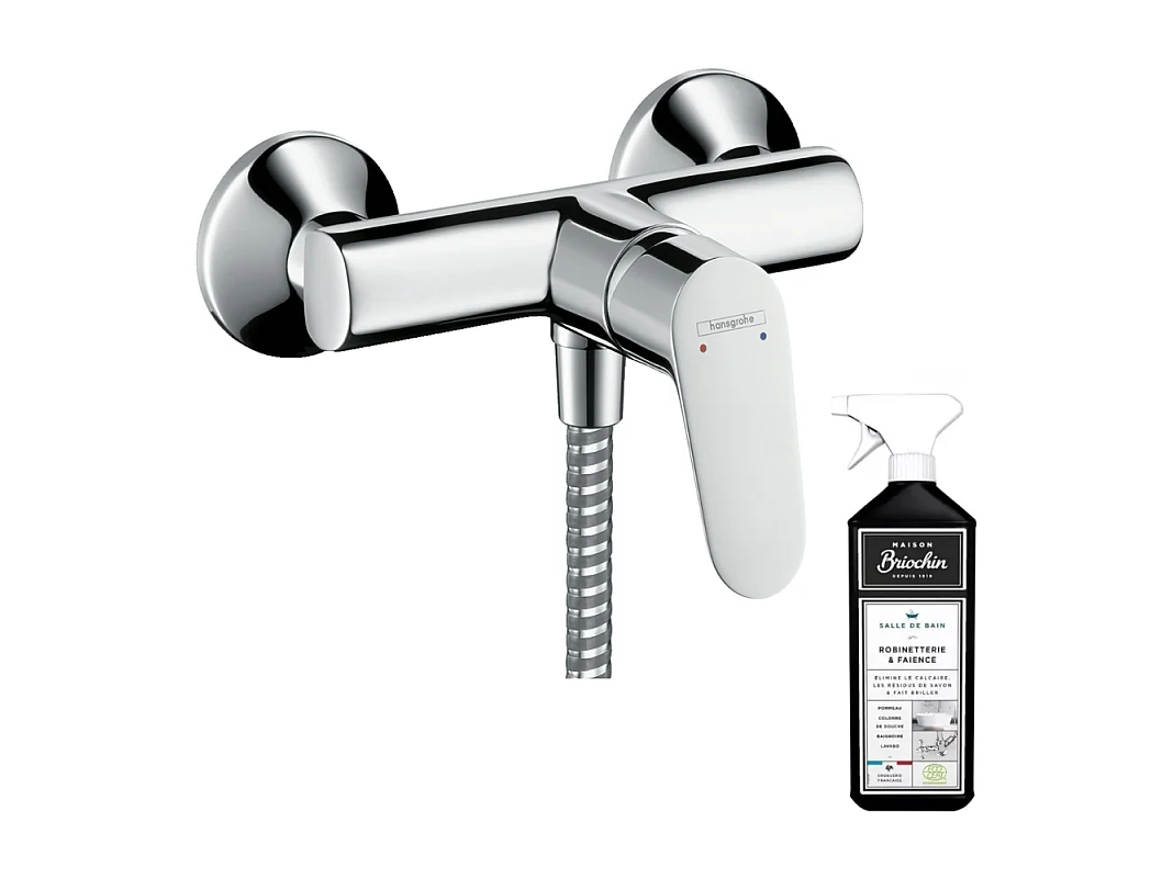 Mitigeur douche mécanique HANSGROHE Focus chromé + nettoyant Briochin