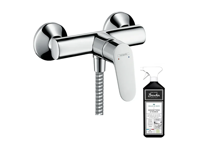 Mitigeur douche mécanique HANSGROHE Focus chromé + nettoyant Briochin