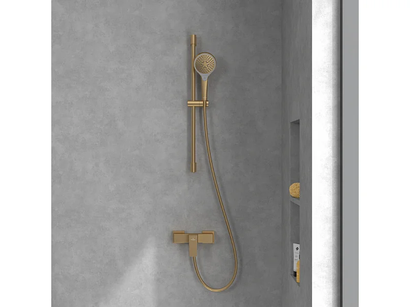 Mitigeur mécanique douche VILLEROY ET BOCH Architectura Square Or brossé