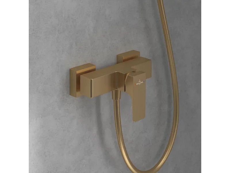 Mitigeur mécanique douche VILLEROY ET BOCH Architectura Square Or brossé