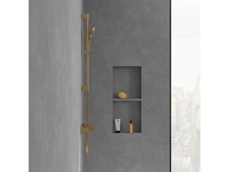 Mitigeur mécanique douche VILLEROY ET BOCH Architectura Square Or brossé