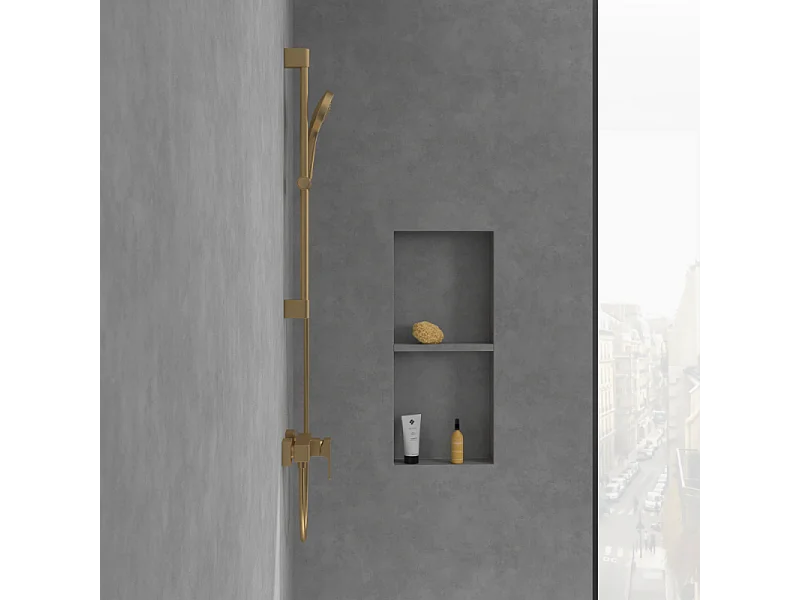 Mitigeur mécanique douche VILLEROY ET BOCH Architectura Square Or brossé