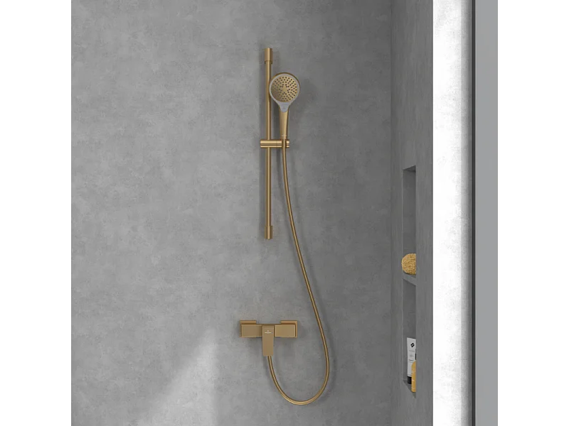 Mitigeur mécanique douche VILLEROY ET BOCH Architectura Square Or brossé