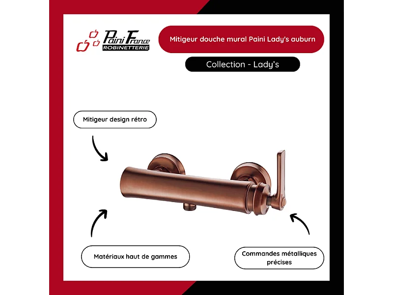 Mitigeur douche PAINI Lady's auburn