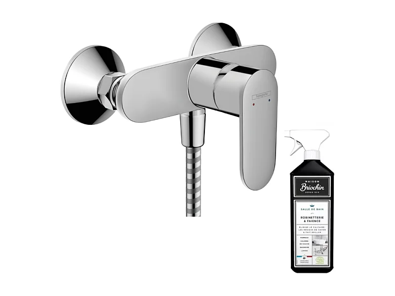 Mitigeur douche mécanique HANSGROHE Vernis Blend chromé + nettoyant Briochin