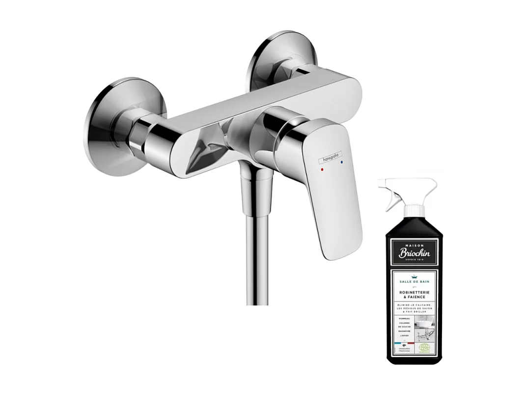 Mitigeur douche mécanique HANSGROHE Logis chromé + nettoyant Briochin
