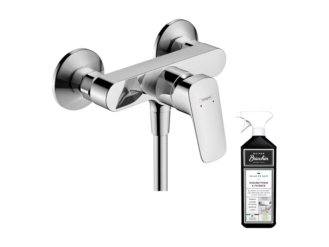Mitigeur douche mécanique HANSGROHE Logis chromé + nettoyant Briochin