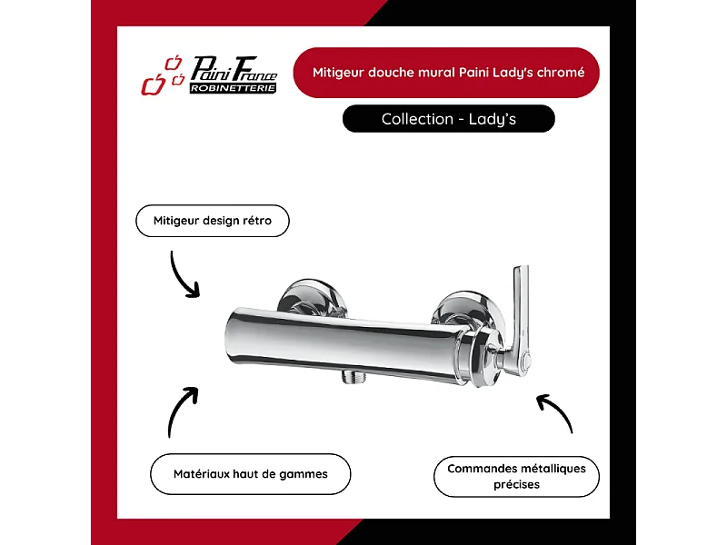 Mitigeur douche PAINI Lady's chrome