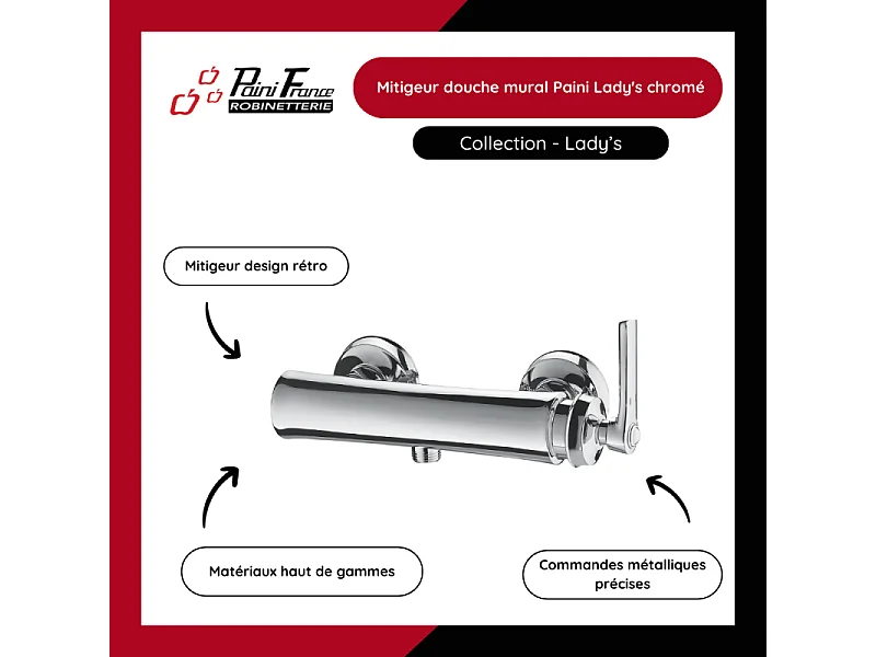 Mitigeur douche PAINI Lady's chrome