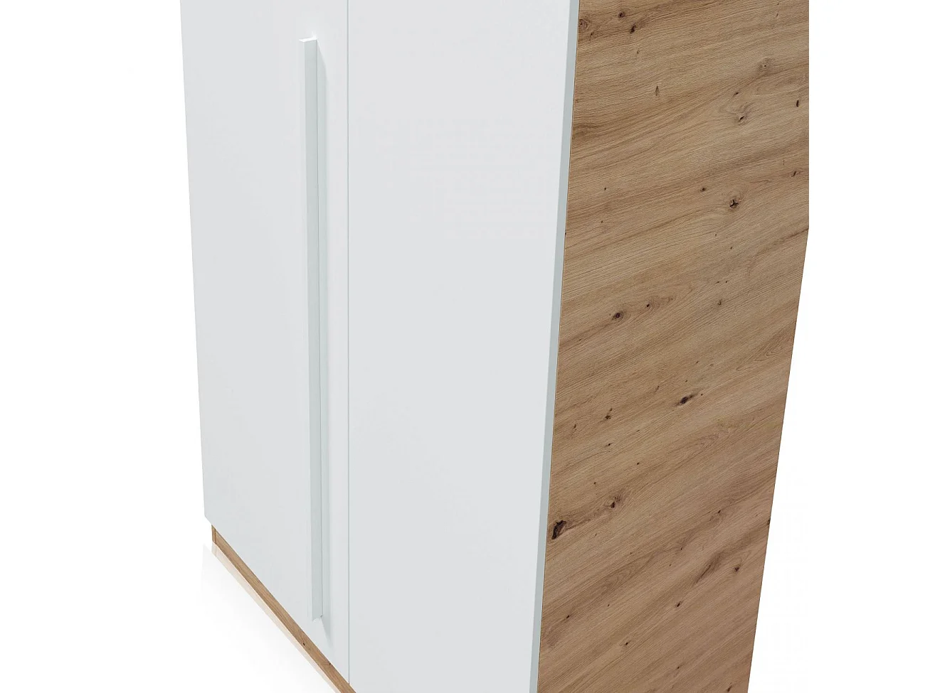Armario juvenil Ambient - Roble Nodi y Blanco Artik