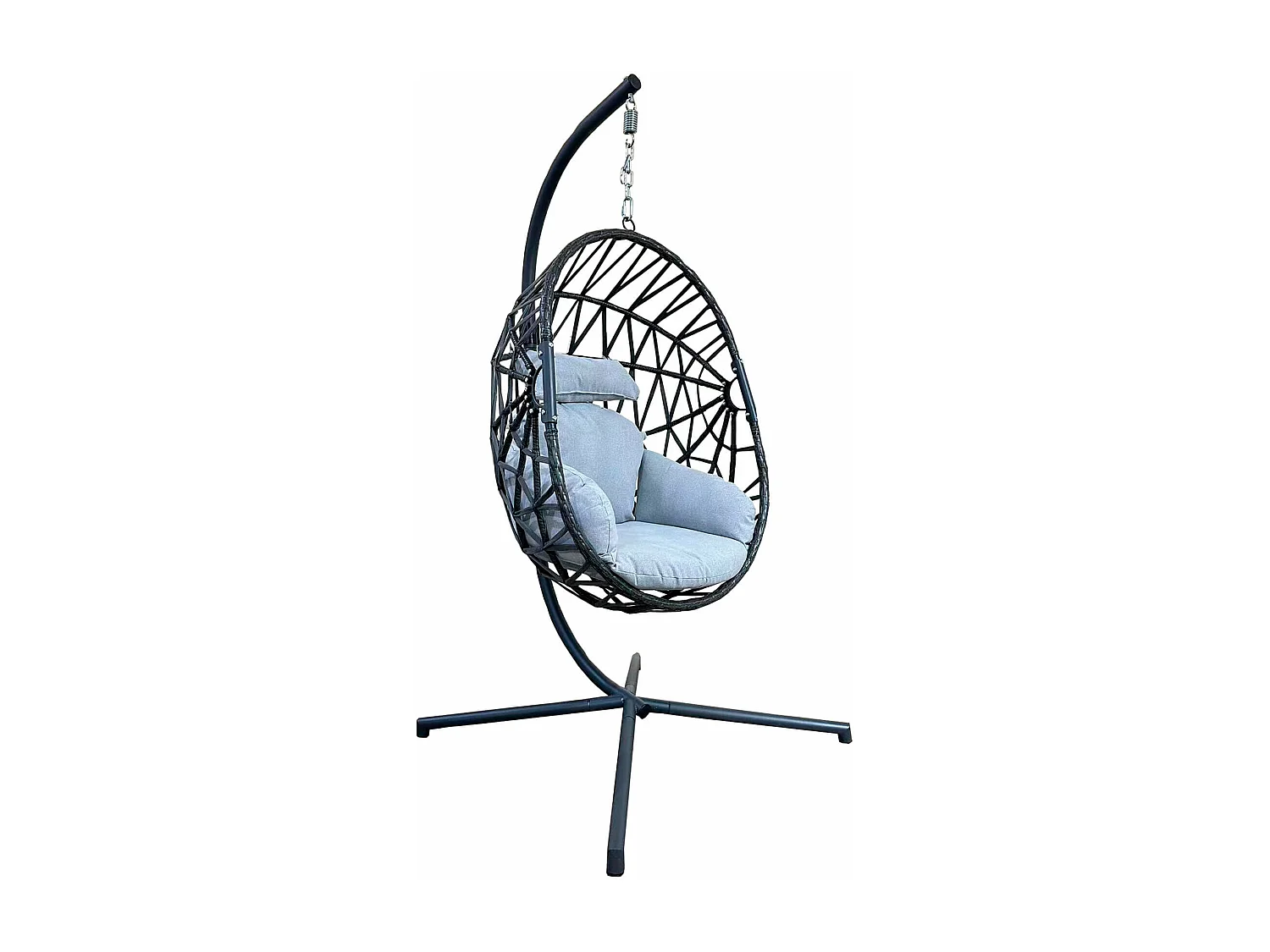 Rebecca Mobili Fauteuil Suspendu Bascule en Polystyrène Gris Pour Maison Jardin