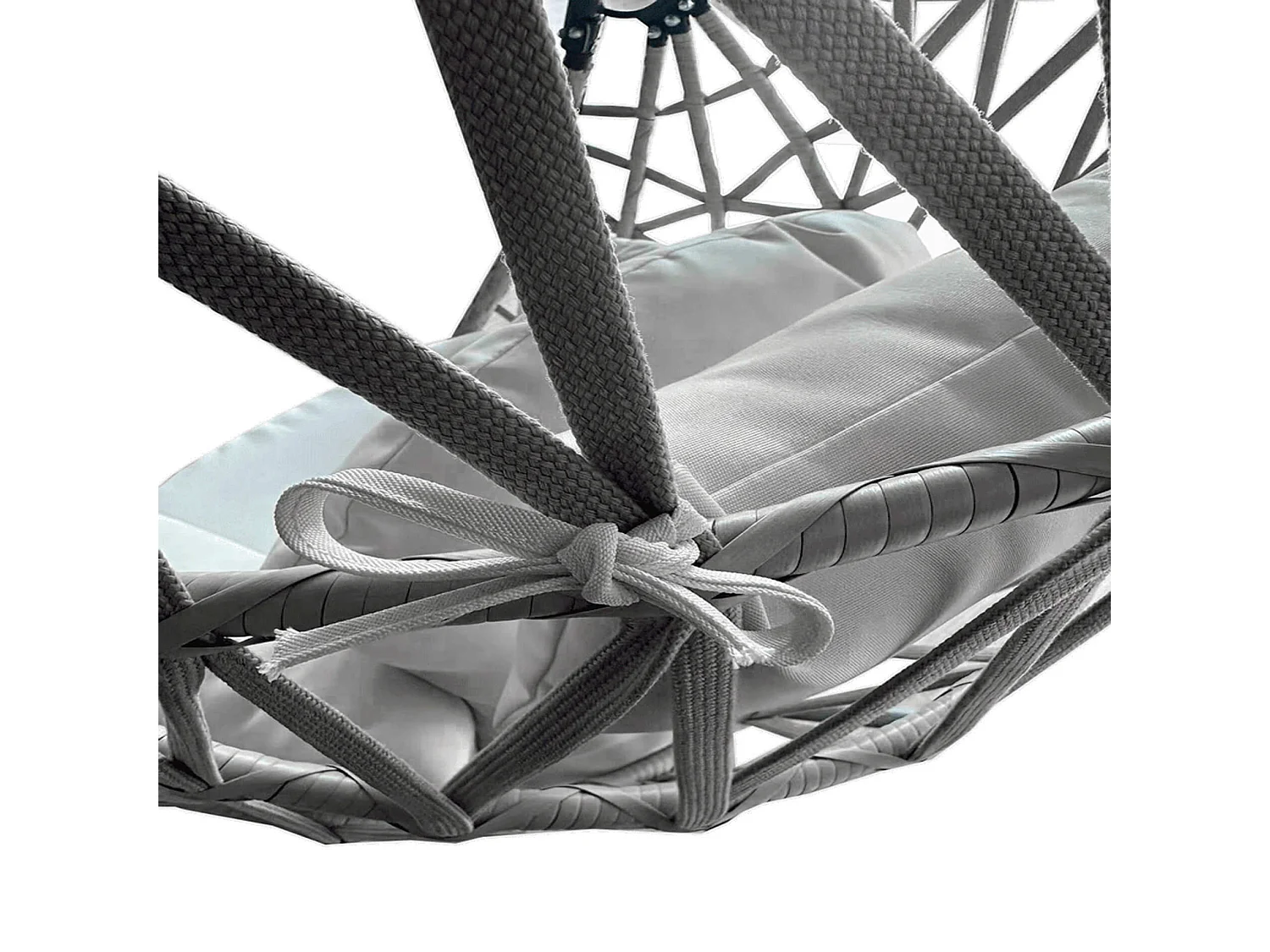 Rebecca Mobili Fauteuil Suspendu Bascule en Polystyrène Gris Pour Maison Jardin