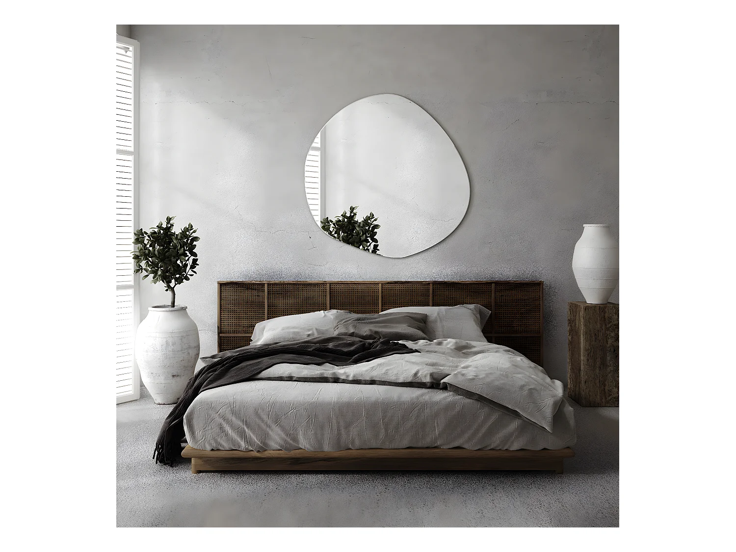 Unregelmäßiger Wandspiegel für das Wohnzimmer 47,9 cm x 48,3 cm