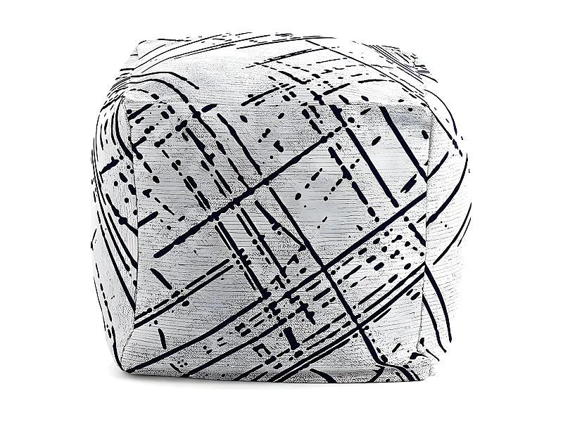 Pouf amovible en coton MIK 50x50x50 cm