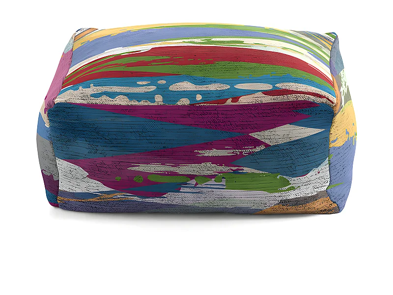 Pouf amovible en coton SERRA 50x50x25 cm