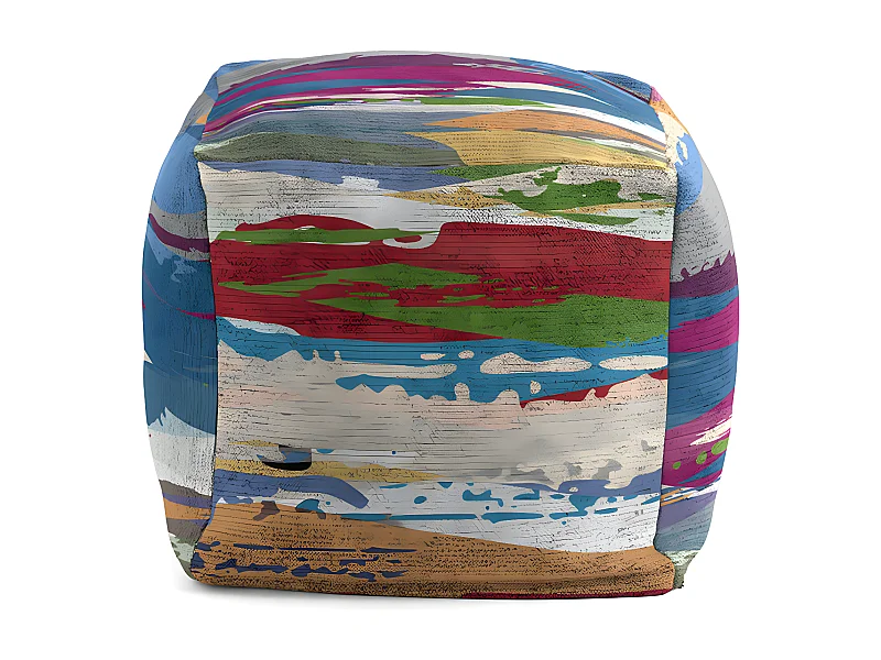 Pouf amovible en coton SERRA 50x50x50 cm