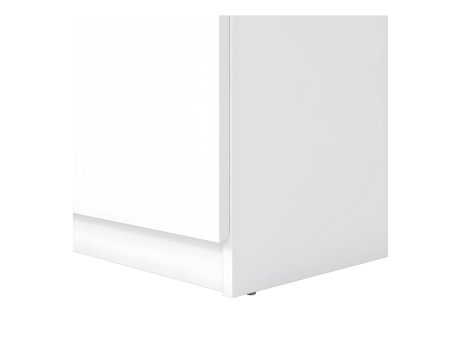 Naia nachtkastje deur omkeerbaar 1 deur 1 lade okkernoot decor wit hoog glans.