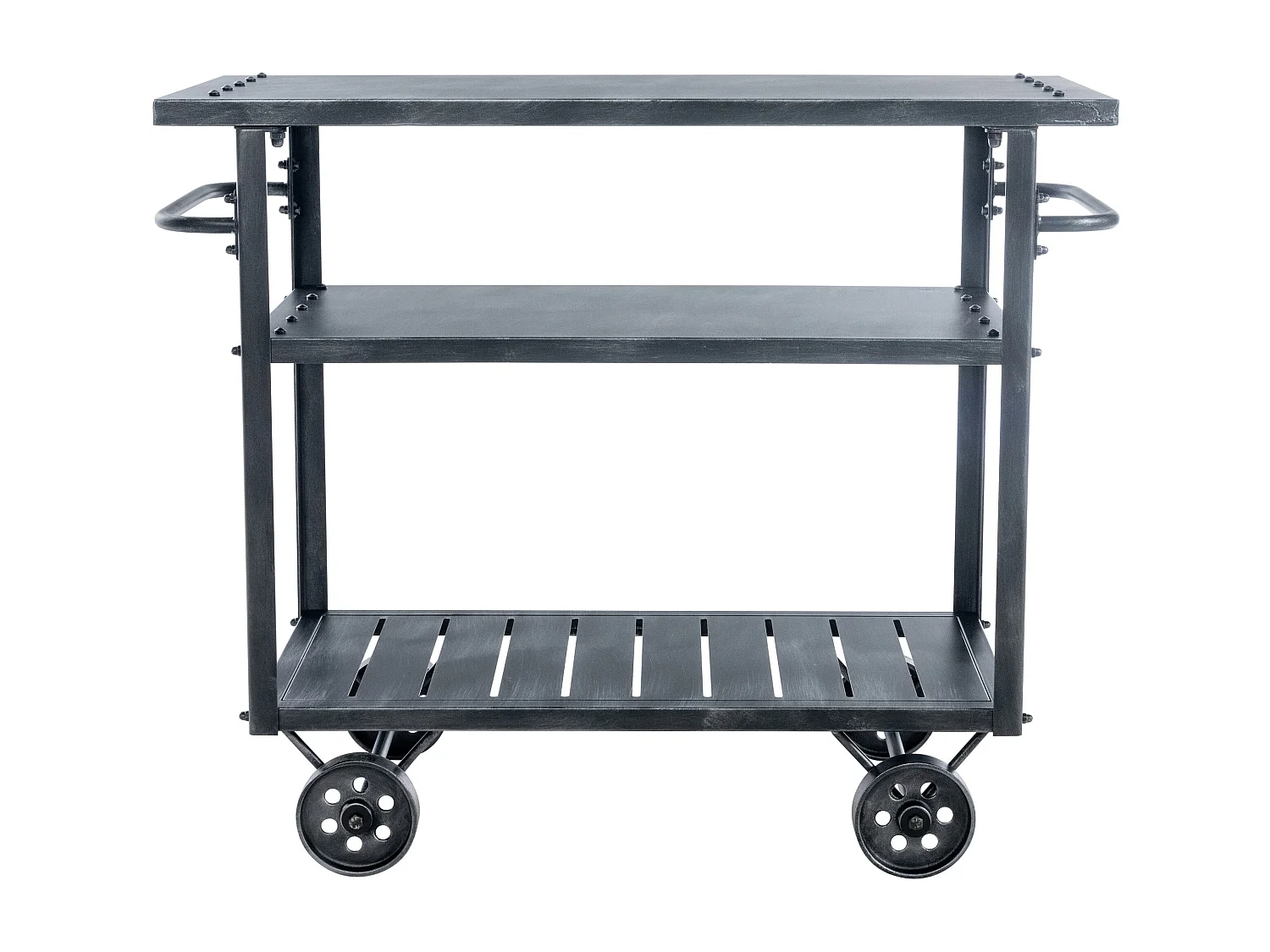 Servierwagen - Metall & Metall - antik silber - Spring