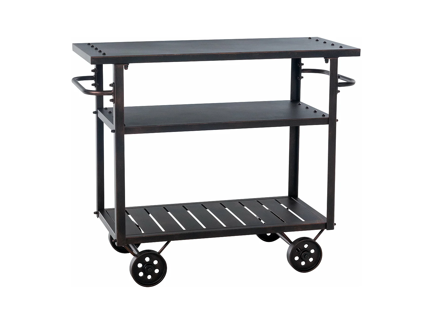 Chariot de service - Métal & Métal - Bronze - Spring