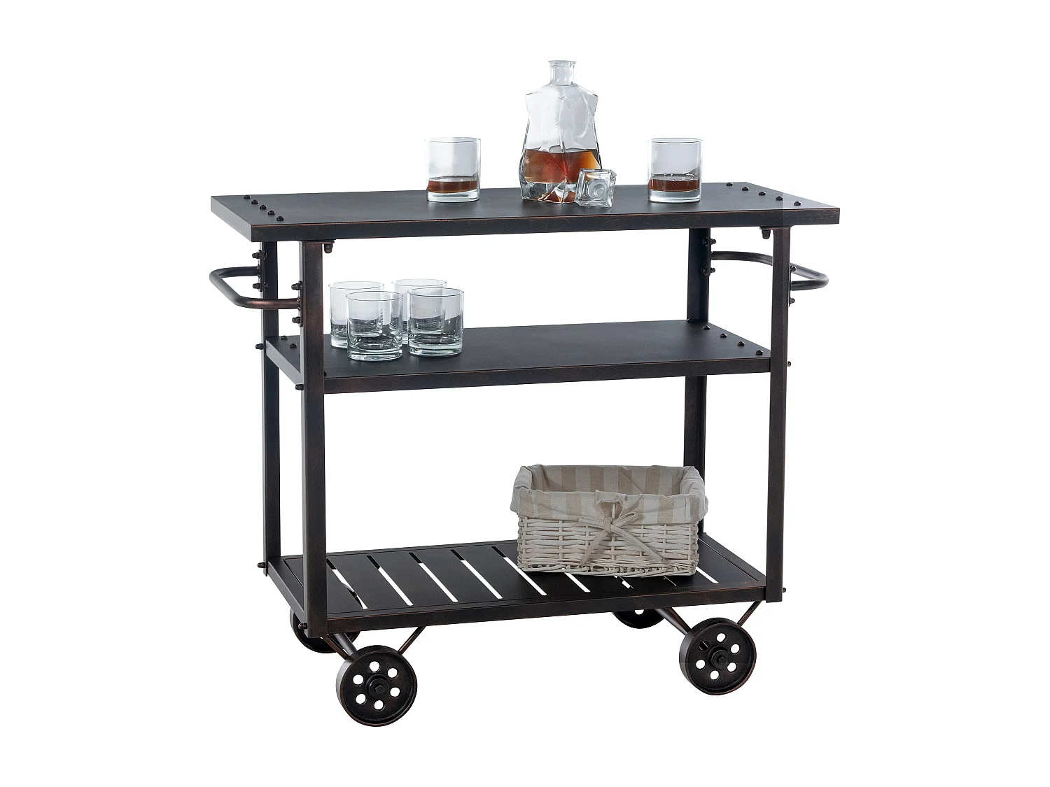 Serveerwagen - Metalen & Metaal - bronzen - Spring