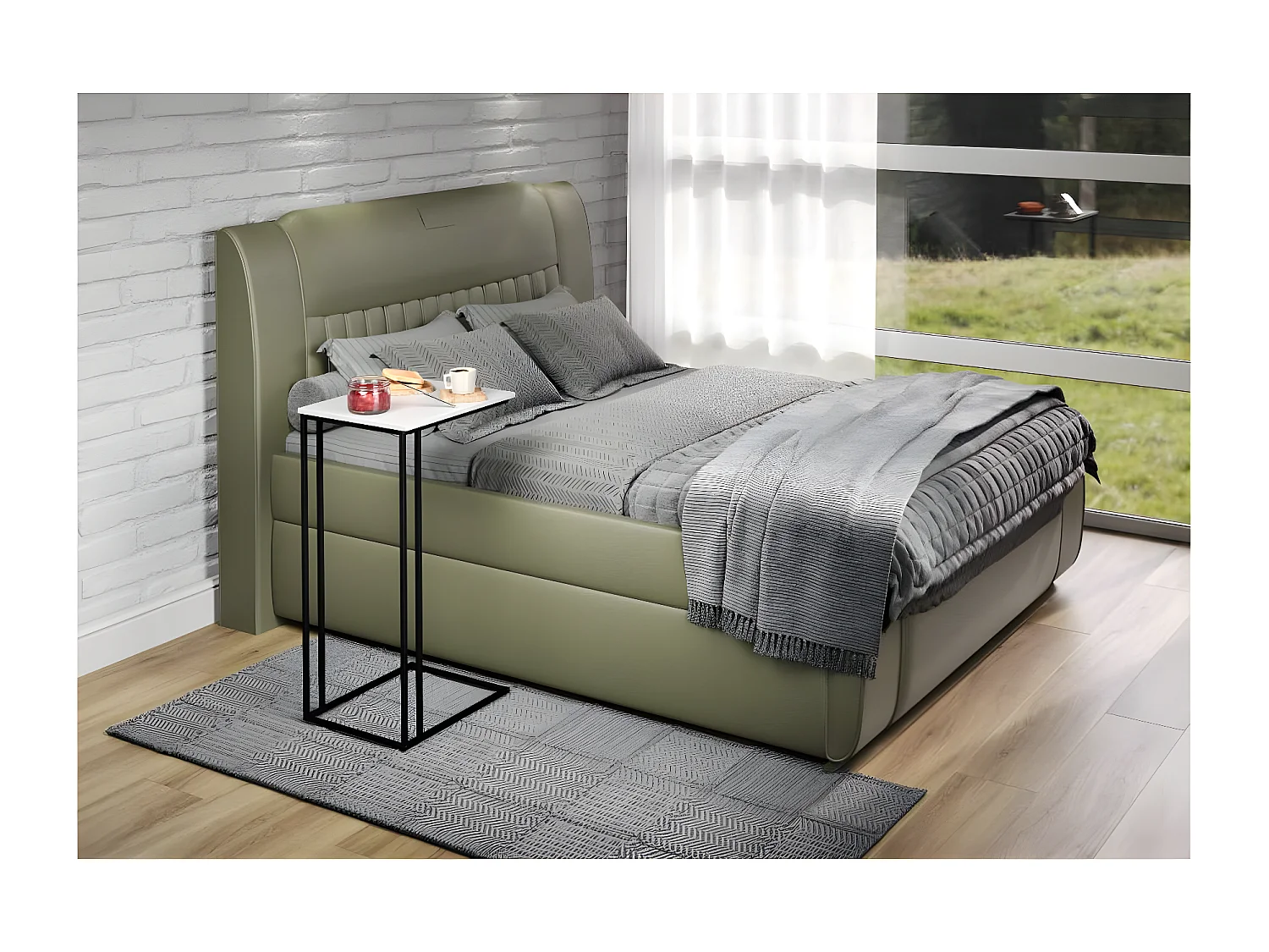 Strike table basse table d'angle blanc.